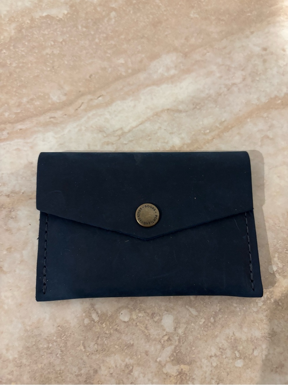 Portland Leather Navy Card Wallet